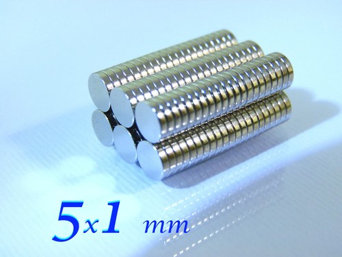 Set di 20 magneti potenti (6x1 mm, cilindro/disco, neodimio) - Wood