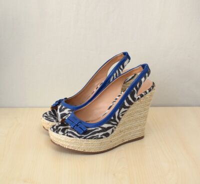Sommerliche Via Uno Keilsandalen Gr. 40 High-Heel Sandaletten Bast - neu