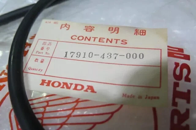 HONDA XL100 XL100S XL125 XL185 S XR185 XR200 THROTTLE CABLE 17910-437-000 NOS JP - Image 4 of 4