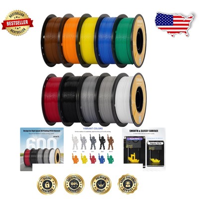 Versatile High-Speed 3D Printing PETG Filament 1.75mm   Perfect for All Printers