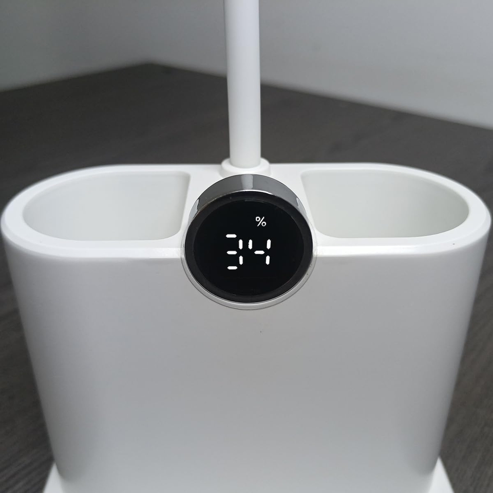 Desk Lamp Battery Operated, with Pen Holder, USB Charging Port, Phone