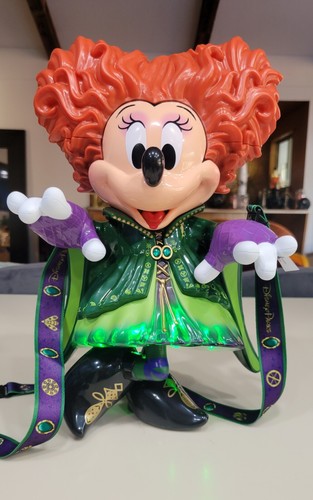 Disneyland Parks Halloween Popcorn Bucket Minnie Winnie Sipper Hocus Pocus Rare