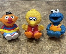 Vintage Sesame Street Weeble Wobble Figures Group Lot Set Of 3