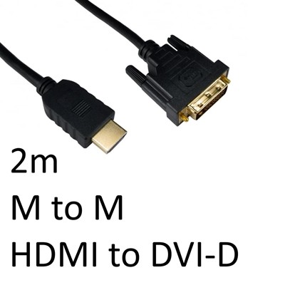 Hdmi To Dvi-D Gold Plated 2M Black