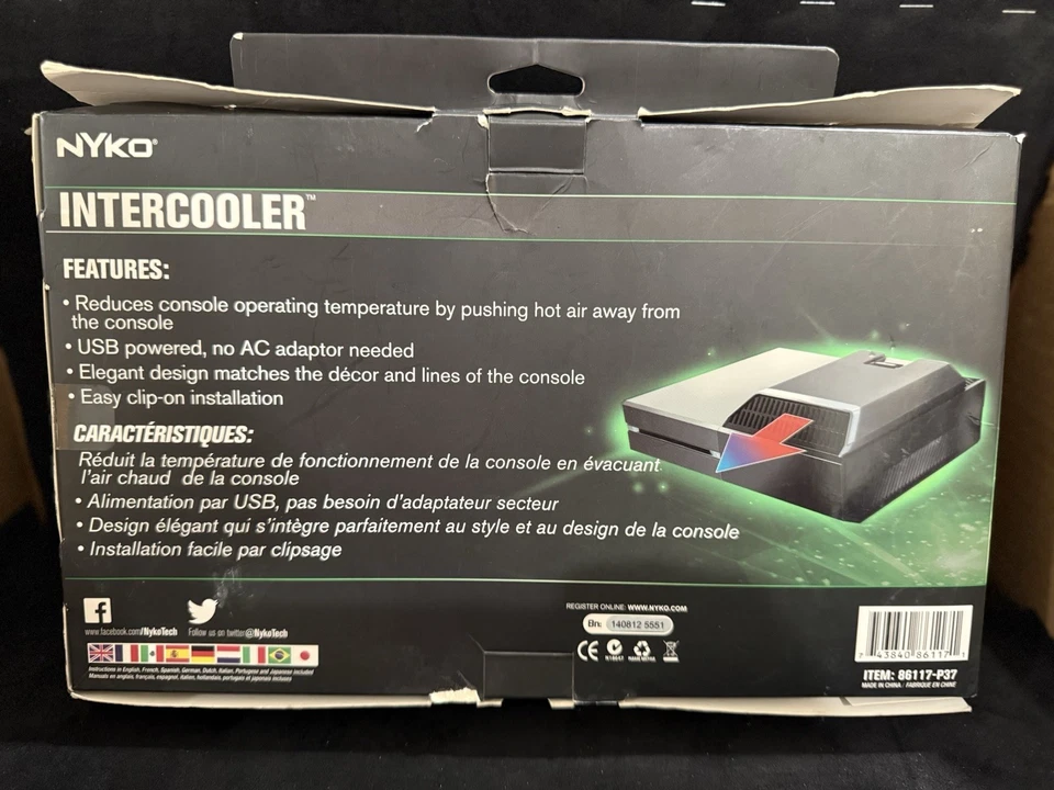 Intercooler Nyko Xbox One CIB limpio SIN PROBAR 86117-P37 Foto 2 de 4