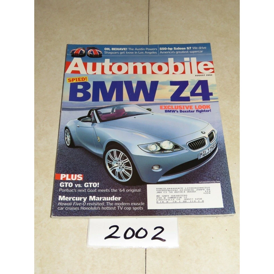 Automobile Magazine 2002 Lot of 12 Issues Full Year By Motortrend Group Car Foto 3 de 4