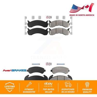 Front Rear Semi-Metallic Disc Brake Pads Kit For Blue Bird TC2000 KNF-101937