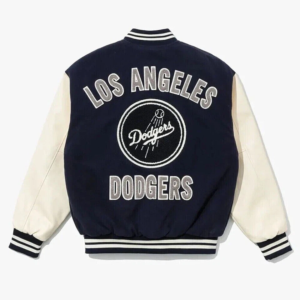 LA Dodger Navy Varsity Baseball Jacket
