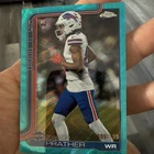 2025 Topps Chrome Football Aqua Wave Refractor Kaden Prather #394