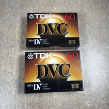 MINI DV TAPE TDK DVM-60ME DVC60 BRAND NEW Factory Sealed x2