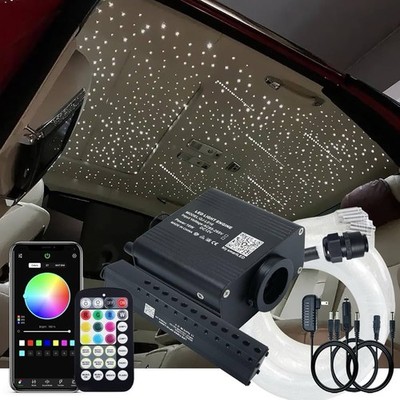 AKEPO 16W Twinkle Meteor APP Fiber Optic Light Kits 550pcs 0.75mm X 3m RGBW