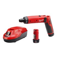 Milwaukee 2101-22 M4 1/4" Hex Screwdriver Kit w/ 2 Batteries
