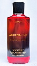 1 Bath Body Works ADRENALINE MEN 3-in-1 Hair Face Body Wash Shower Gel 10 oz