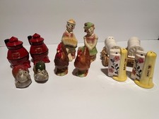 Lot of 6 pair Vintage Salt and Pepper Shakers - Snails, Chickens, etc.