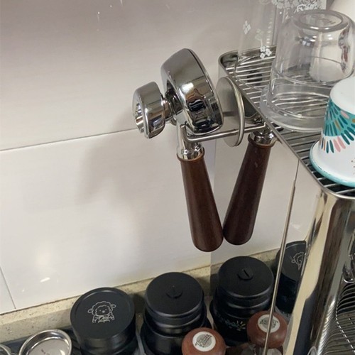 Portafilter Rack Coffee Silver Wall Mounted Filter Holder Tools Holder ...