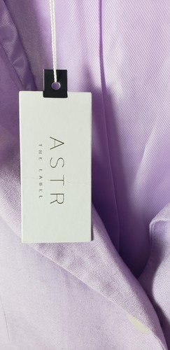 ASTR The Label Blazer Jacket M Lilac Purple Button Linen Blend Work Easter Mom - Picture 4 of 7