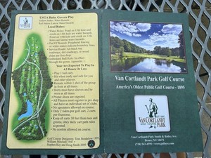 VAN CORTLANDT PARK, BRONX, NY, GOLF SCORECARD