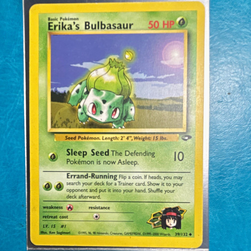 Pokemon TCG Erika's Bulbasaur 39/132 Gym Challenge 50 HP English WOTC
