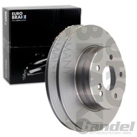 2X Eurobrake Bremsscheiben 290Mm Voll Hinten Passend FÜR MERCEDES-BENZ C-KLASSE