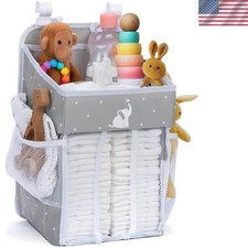Durable Hanging Diaper Caddy   6 Pockets for Easy Access, Ideal Baby Shower Gift