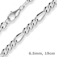 6,5Mm Armband Figarokette Silberarmband Armschmuck Aus 925 Silber 19Cm