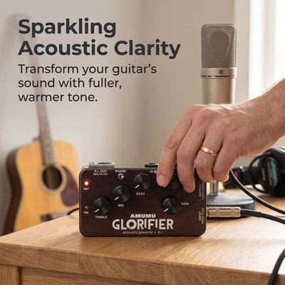 DI Box et Préamplificateur Guitare Acoustique pour Scène et Studio - pour son - Photo 1/2
