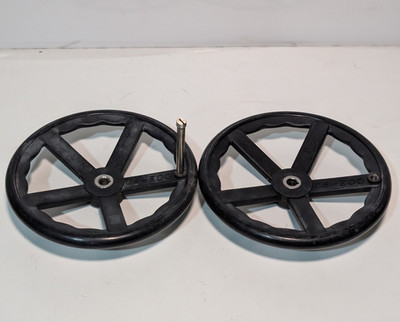 Pair of Unbranded CS-300 5-Spoke Flanged Gate Shutoff Valve Handwheel 11.5'' D