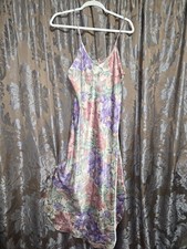 Vintage California Dynasty Slip Gown Lingerie Dress. Spring Floral. Size M/L
