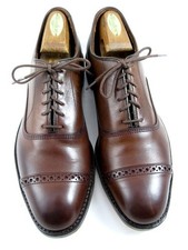 Allen Edmonds "Fifth Avenue" Cap-Toe Oxfords 10 B Mahogany WORN ONCE 743N