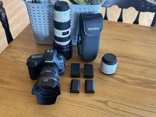 Canon EOS 5D Mark IV Bundle w/ 24-70mm  70-200mm Lenses, 2 Extender, Godox V1