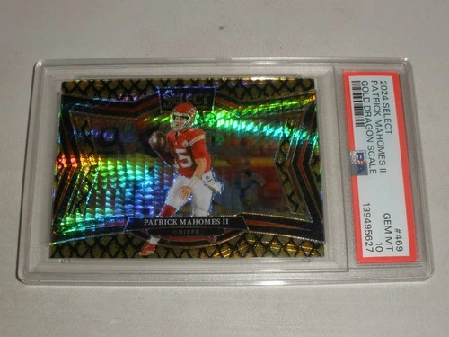 2024 Select Field Gold Dragonscale Prizm #469 Patrick Mahomes II 11/15 PSA 10