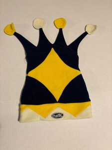 Mental Headgear Snowboard Ski Joker Funky Fleece Blue Yellow White Beanie Hat