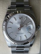 2023 Rolex datejust 126334  41 mm Silver Stick Dial