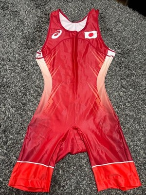 ASICS Japan Wrestling Team Singlet Rot Größe M Rio Olympic Model