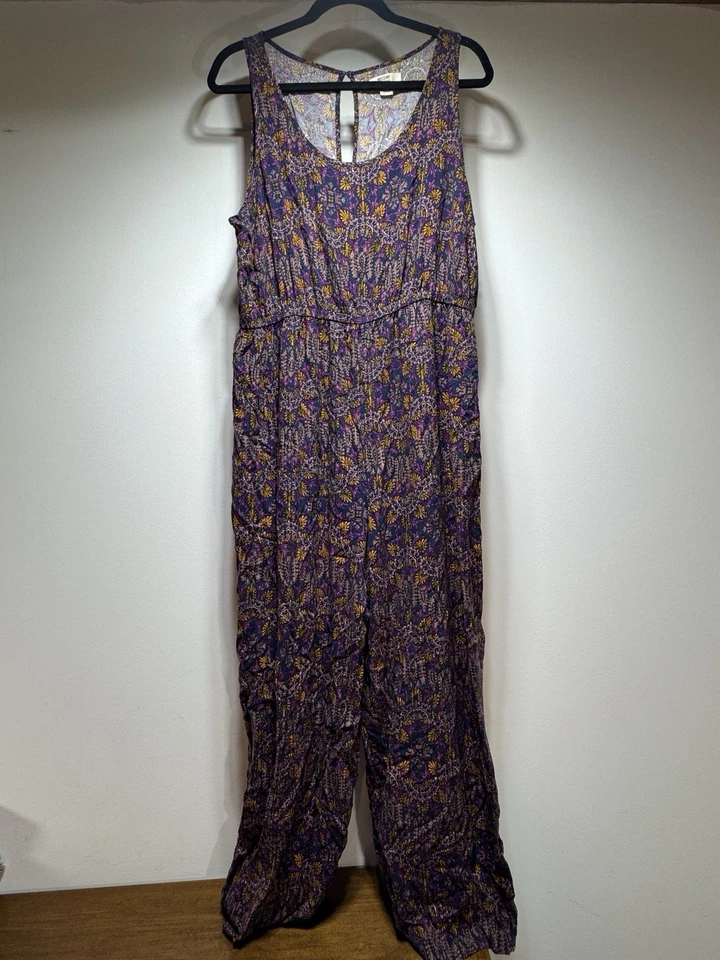 Mossimo Mono Sin Mangas Talla XXL Camiseta sin Mangas Púrpura Negro Floral Ligero Foto 3 de 4