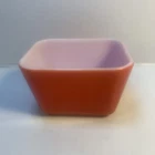 PYREX Red Refrigerator Dish 501-B NO LID TM REG 1940s early 50s Vintage