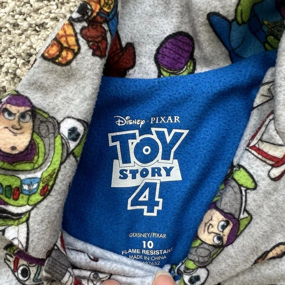 Juego de pijama de franela TOY STORY 4 niños talla 10 EXCELENTE estado Foto 2 de 4