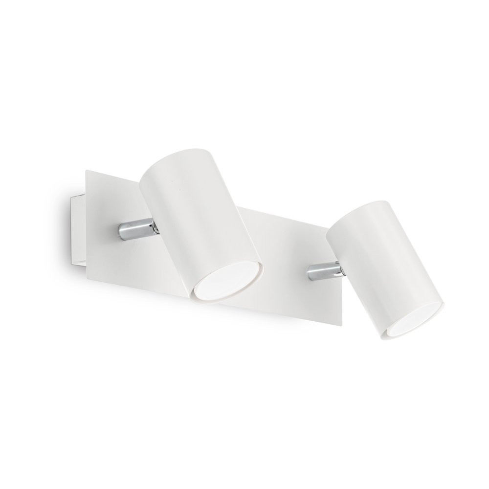 Applique Minimalista Bianco Opaco 2 Luci GU10 | Illuminazione Architetturale