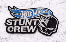 HOT WHEELS STUNT CREW EMBROIDERED IRON OR SEW ON PATCH 4"X2.25" FREE SHIPPING