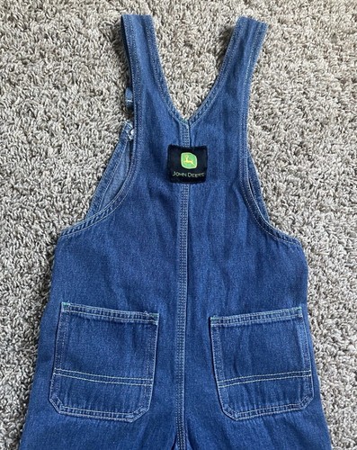 Vintage John Deere Kids Boys Blue Denim Overalls Size 6 - Picture 4 of 6