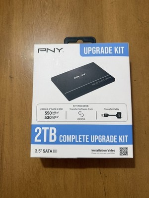 PNY CS900 2TB 2.5'' SATA III Internal SSD Upgrade Kit 550MB/s 530MB/s