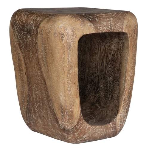 Uttermost Loophole Bleached Wash Accent Stool - Picture 6 of 6