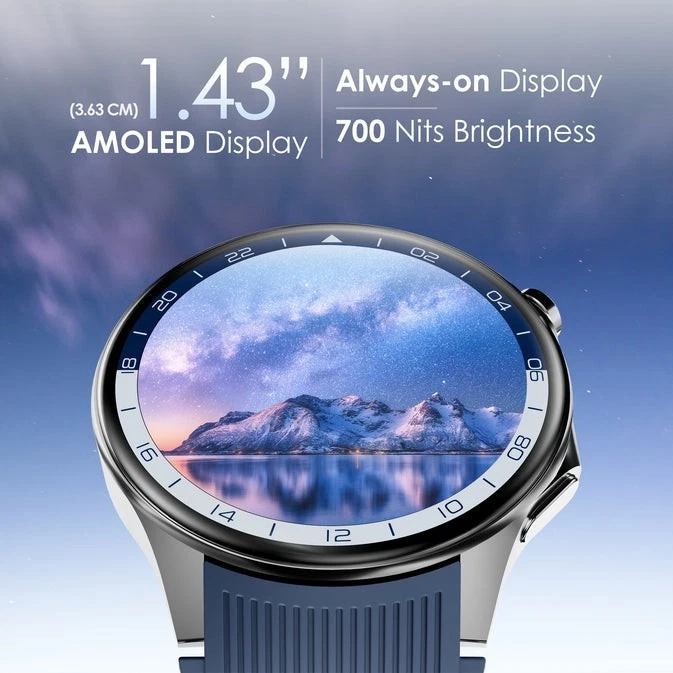 Pebble Gravity 1.43" AMOLED Display BT Calling QR Pay Digital Compass Smartwatch - Image 3 of 4