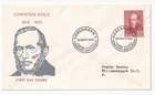 STAMP DENMARK "KOBENHAVN" "CHRISTEN KOLD" 1966 FDC ENVELOPE