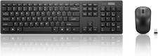 100 Wireless Keyboard and Mouse Combo   Cordless Set with Spill Resistant Quiet