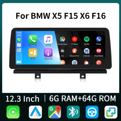 12,3'' Android Bildschirm Display Autoradio Carplay für BMW X5 F15 X6 F16 2014-17