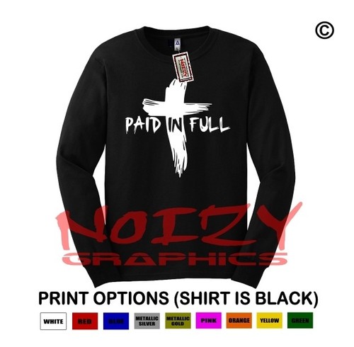 Paid In Full Cross Blood Christian LONG 