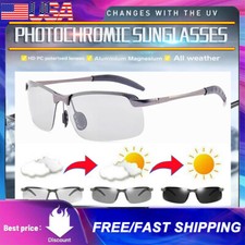 Photochromic Polarized Sunglasses UV400 Driving Sports Cycling Fishing Glasses