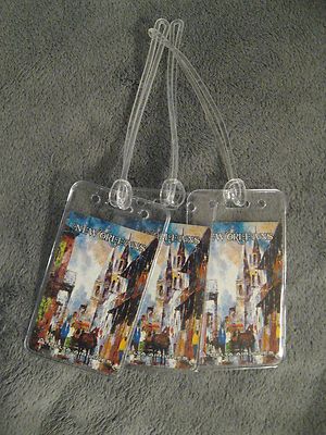 Delta Airlines DL New Orleans USA Vintage Playing Card Luggage Name Tag Tags (3)