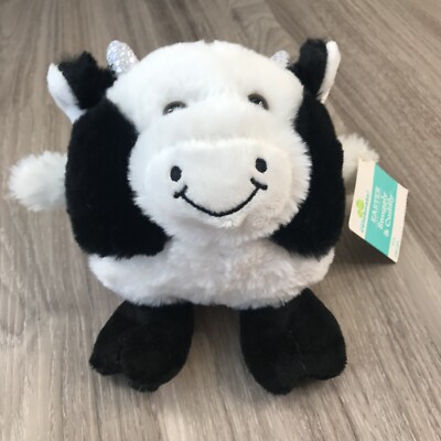 MTY 8  Cow Black White Easter Plush Stuffed Toy Walmart 2022 New Farm Friends